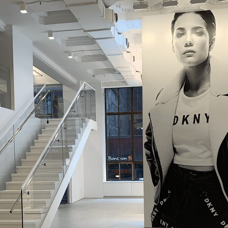 DKNY, fashion showroom interior in Manhattan built by AIK Renovations, New York general contractor